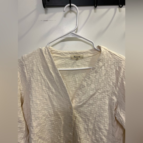 Madewell V-Neck Cardigan in Checkerboard - Picture 6 of 14